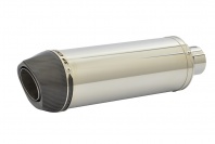 Aprilia Tuono V4 1100 RR (2015-2016) Round Carbon Outlet Diabolus Stubby Polished Stainless Low Slung Exhaust